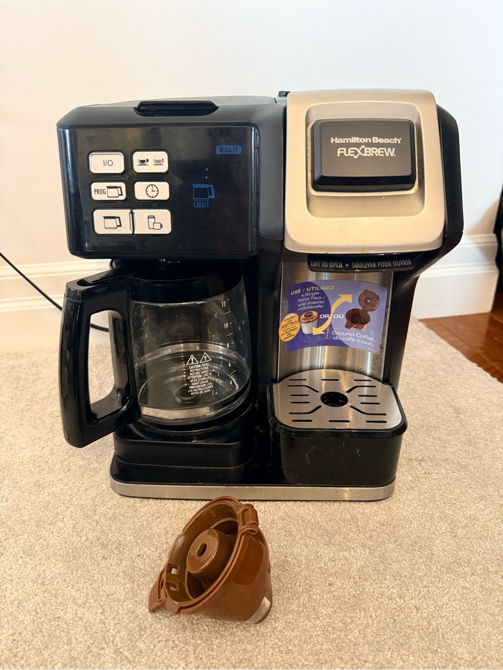 Hamilton Beach 2-Way Coffee Maker - Black and Silver